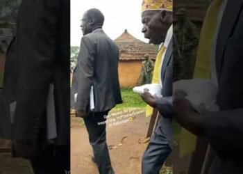 86YR old Moses Ali inspecting projects in Uganda #uganda #museveni