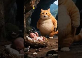 😿 I help the baby #cat #funny #edit