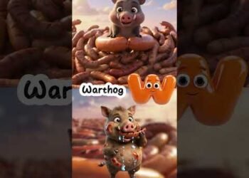 U V W X Y Z Sausage Animals Song 🦌🦅🐗🐿 Ugandan Kob Vulture Warthog Xerus | Eat Less Sausage Kids